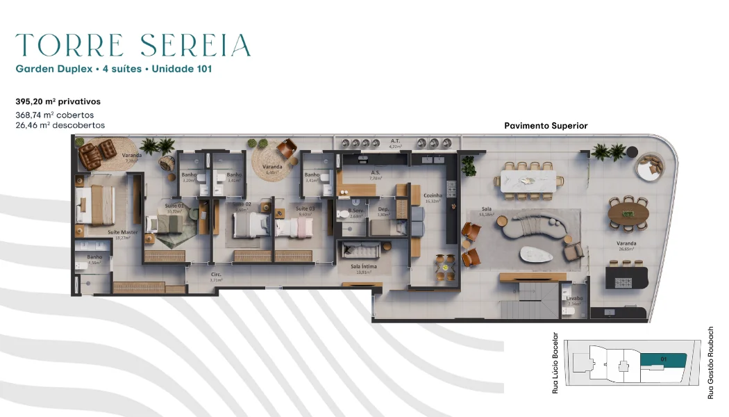 Casa Garden Duplex Pavimento Superior (445,30 m²)