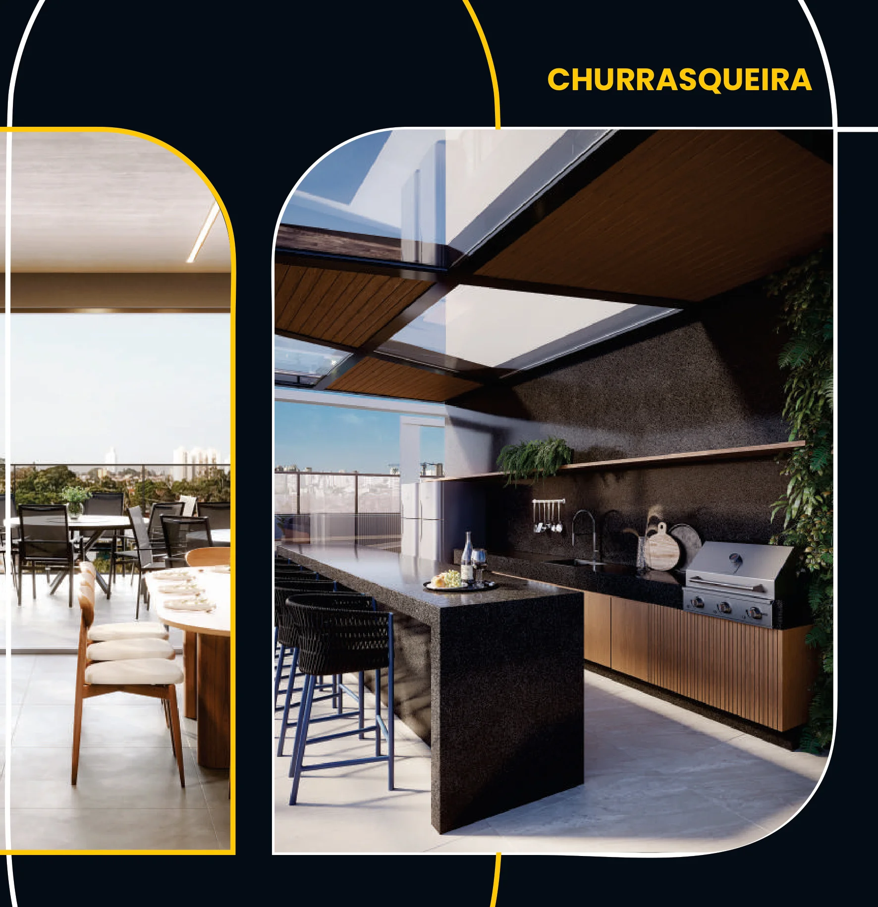 Pub Grill e Churrasqueira gourmet no rooftop para celebrações
