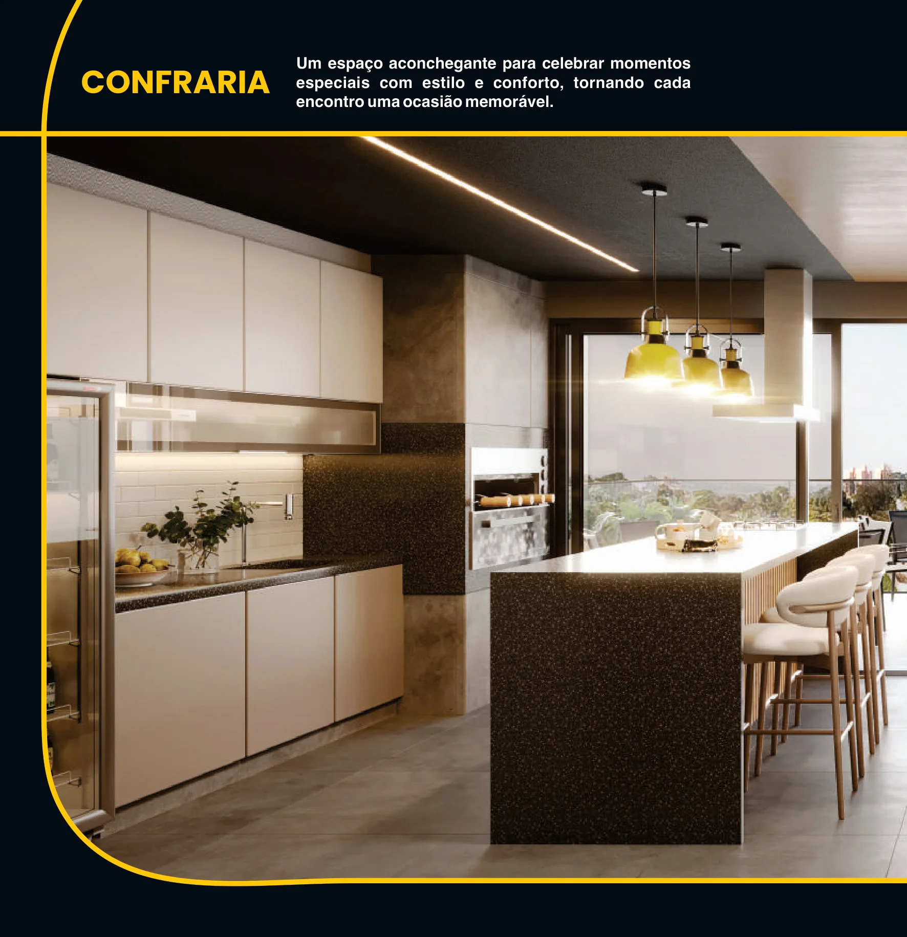 Espaço Confraria e Salão Gourmet para momentos especiais com estilo