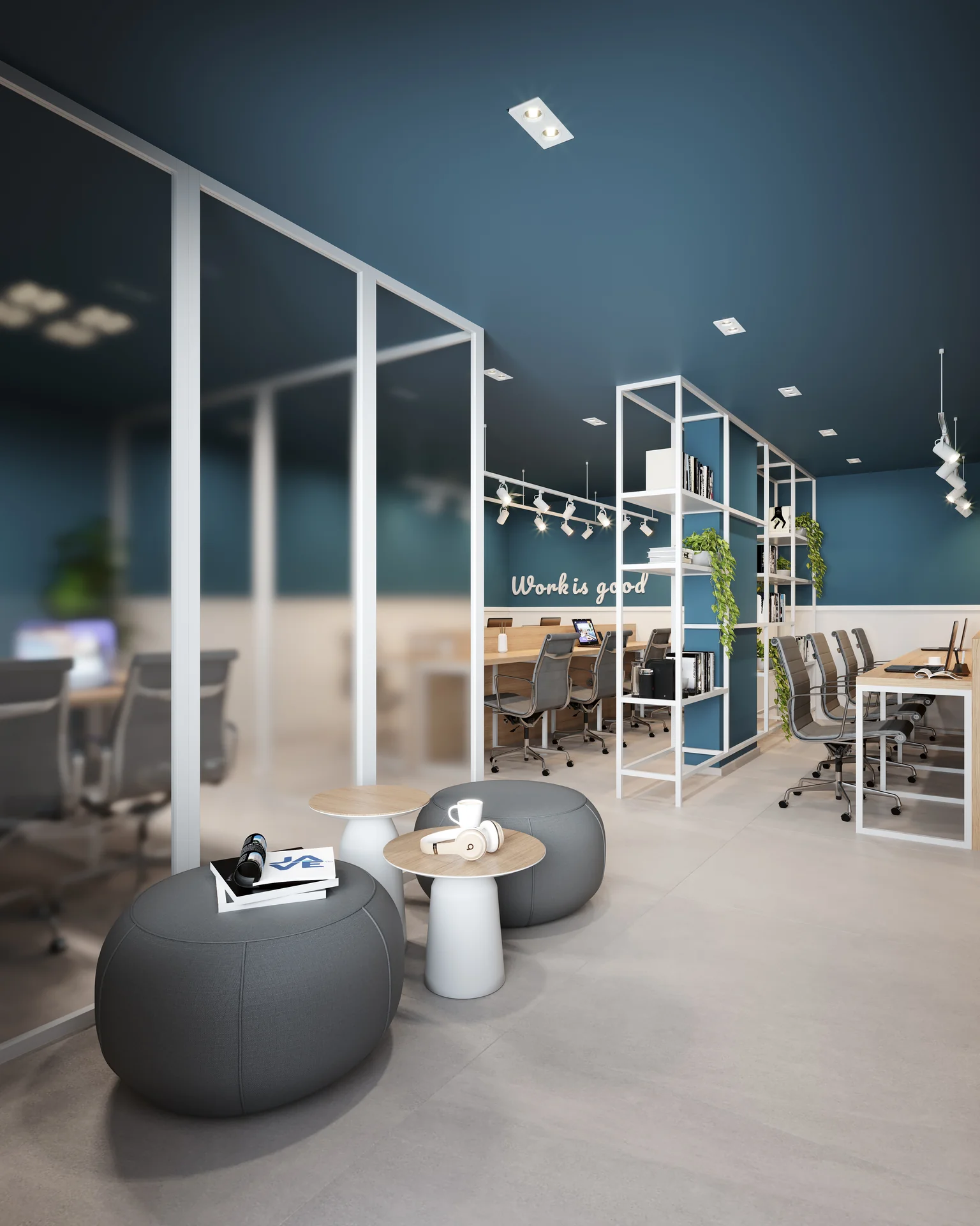 Espaço Coworking com Salas de Reunião