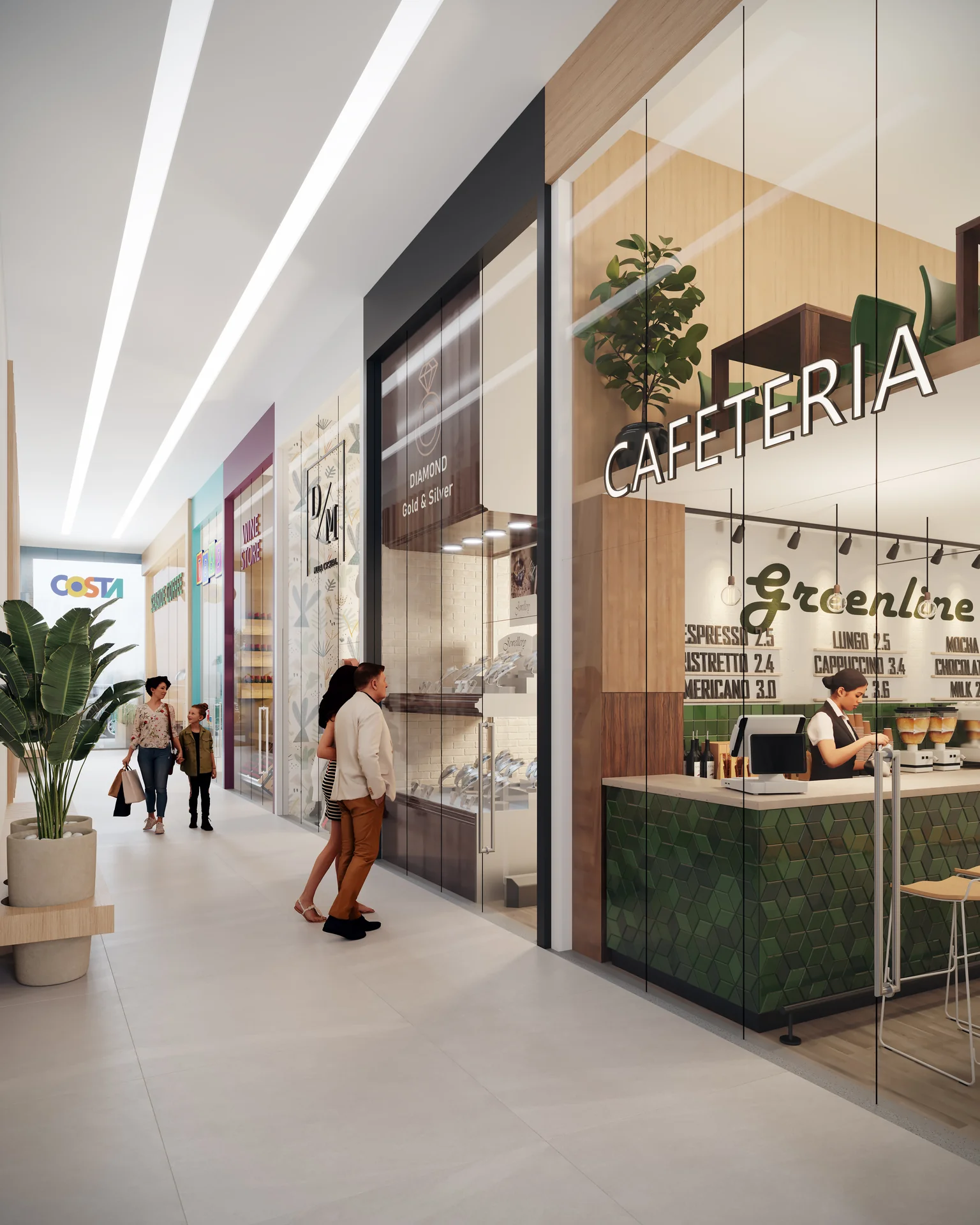 Mall de Lojas no Térreo do Costa Living