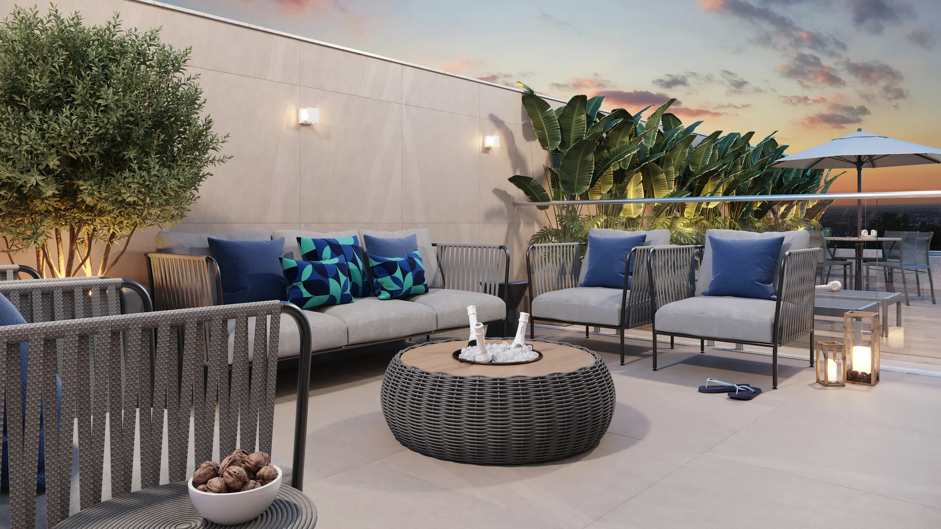 Rooftop Lounge com Vista Panorâmica