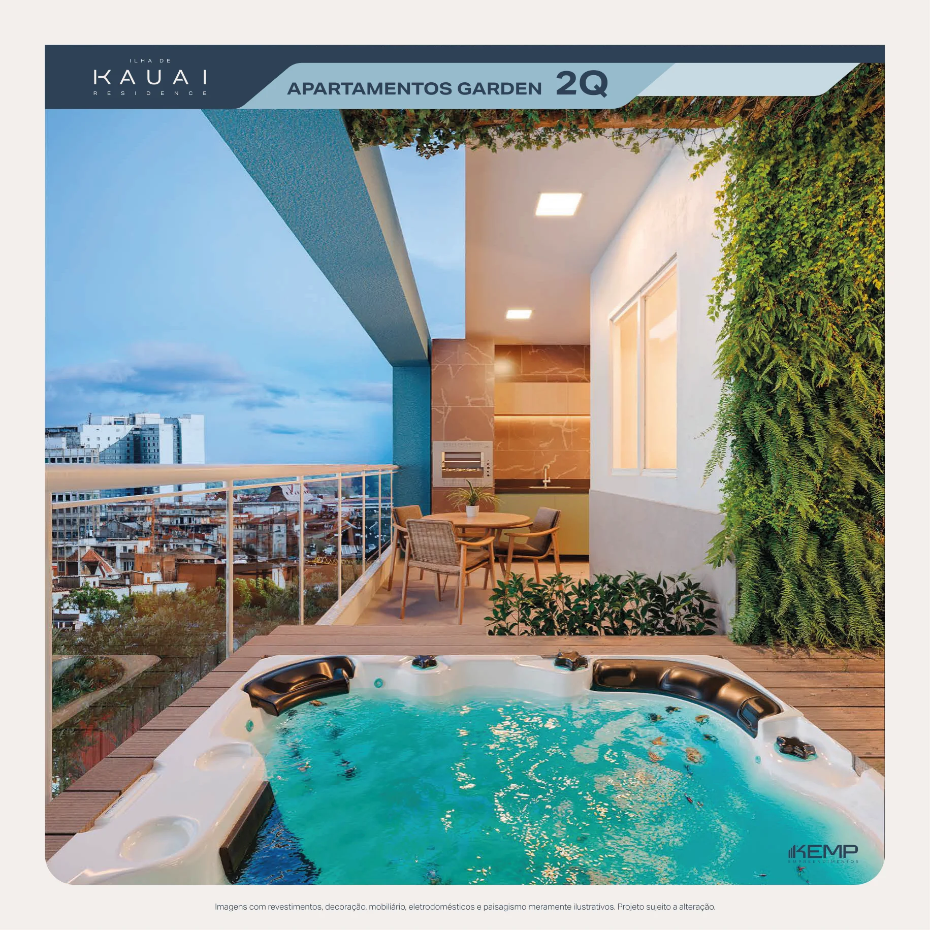 Perspectiva do Apartamento Garden com Amplo Terraço Descoberto