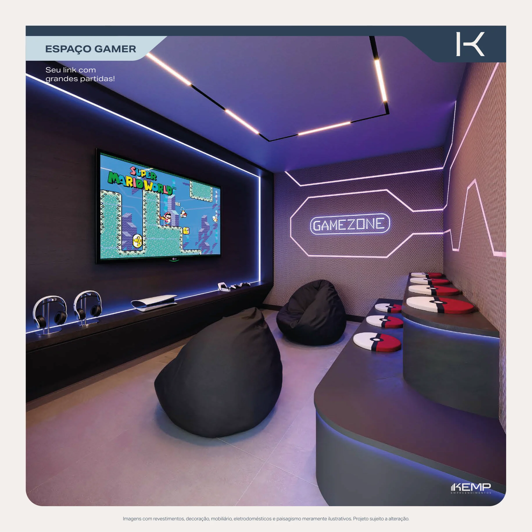 Espaço Gamer com Iluminação Especial
