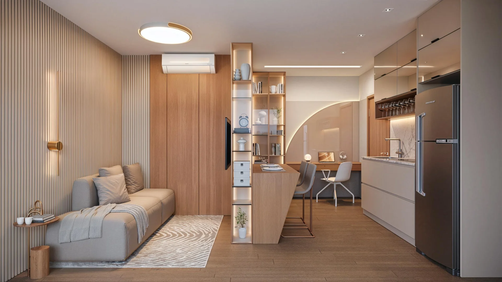 Apartamento Tipo Coluna 12 com Varanda