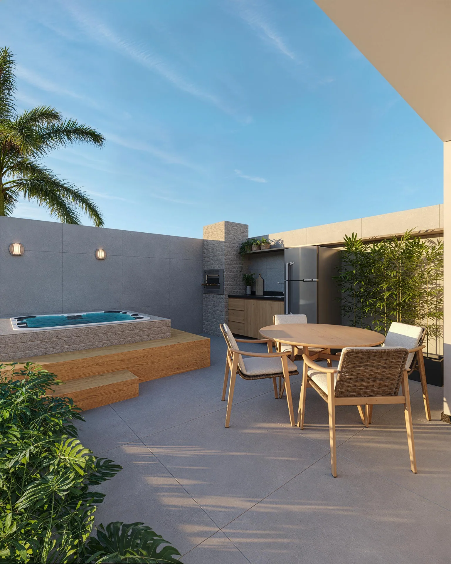 Apartamento Garden no 2º Pavimento com Terraço e SPA
