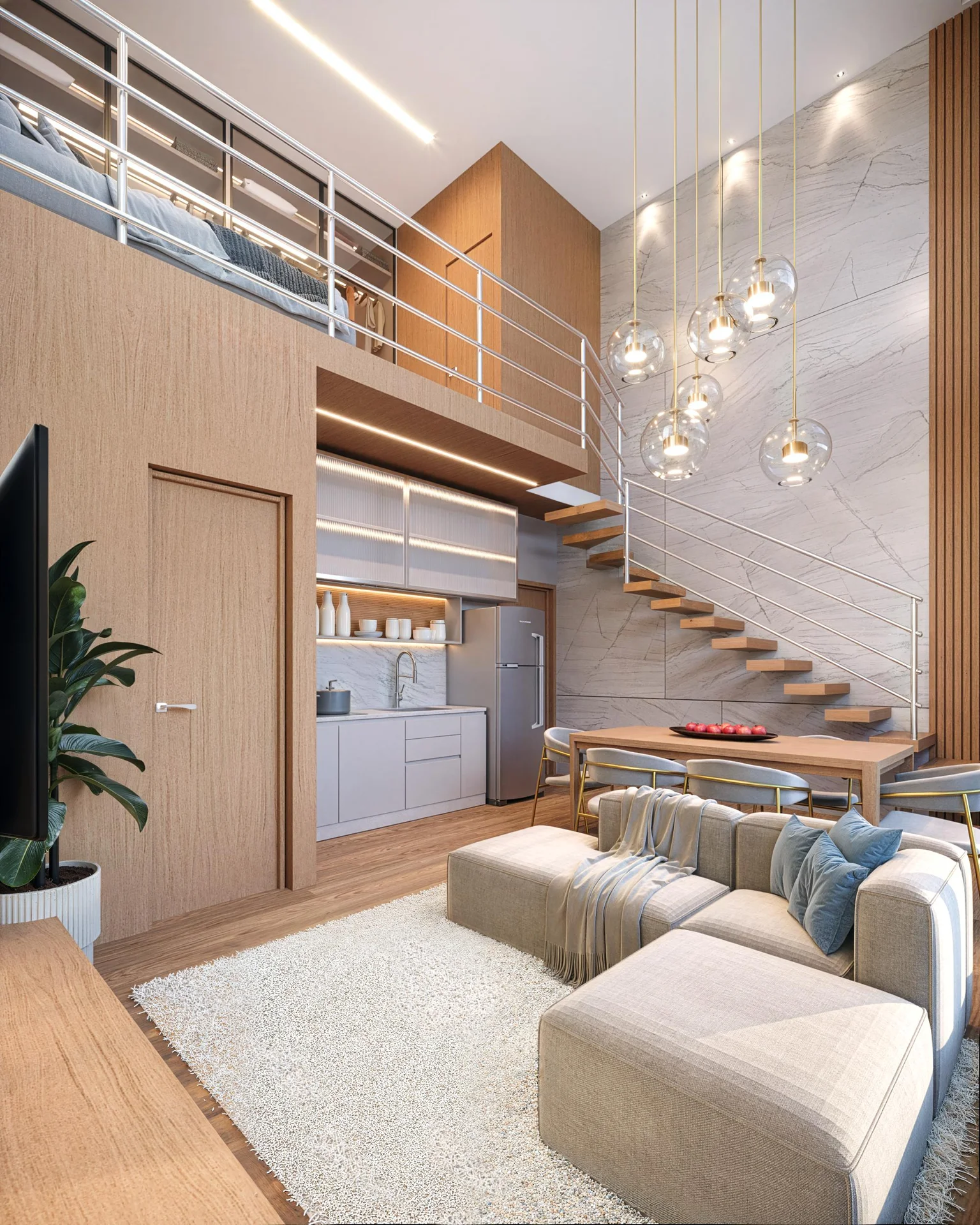 Cobertura Duplex com Sala de Pé-Direito Duplo