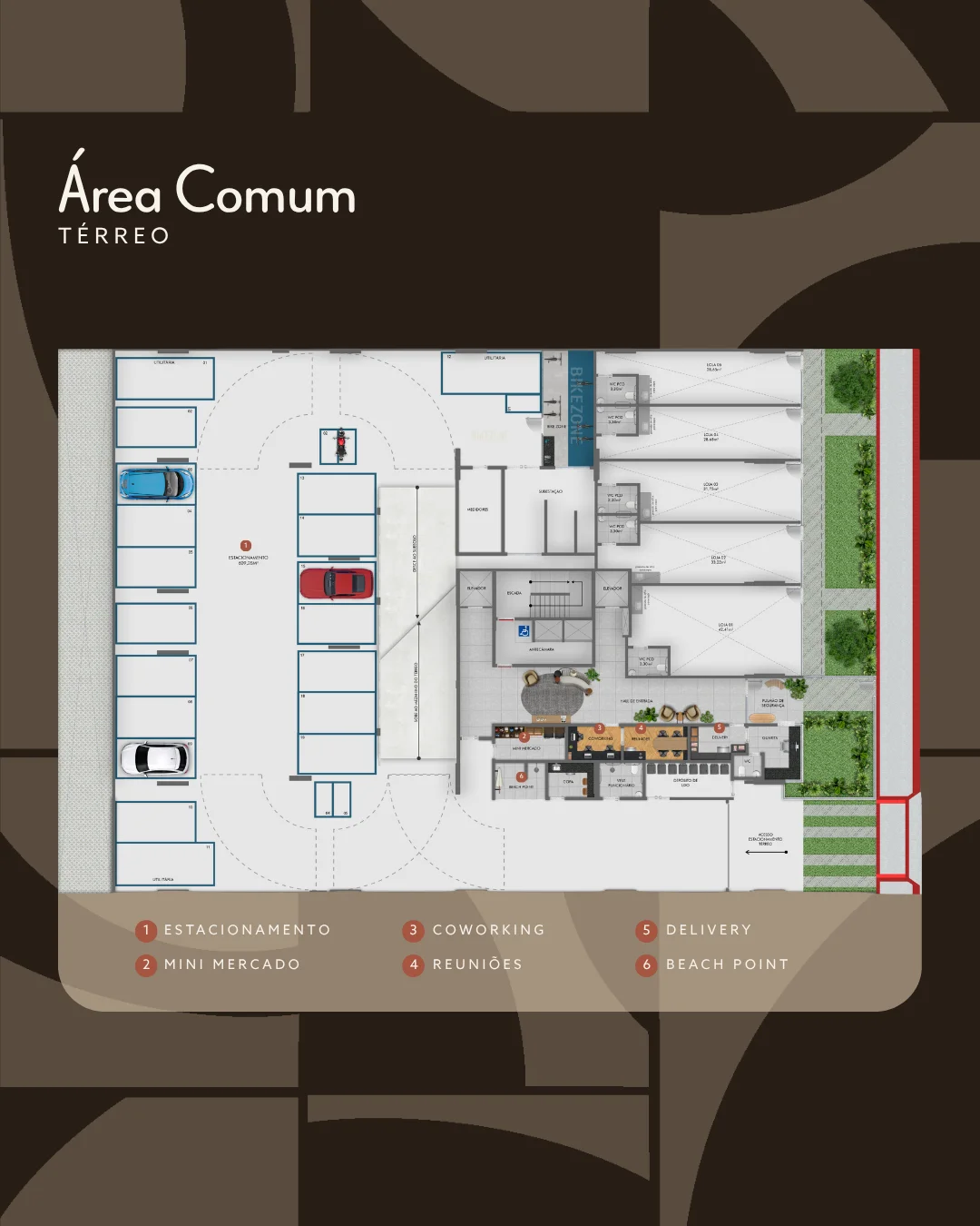 Implantação Pavimento Térreo e Conveniências