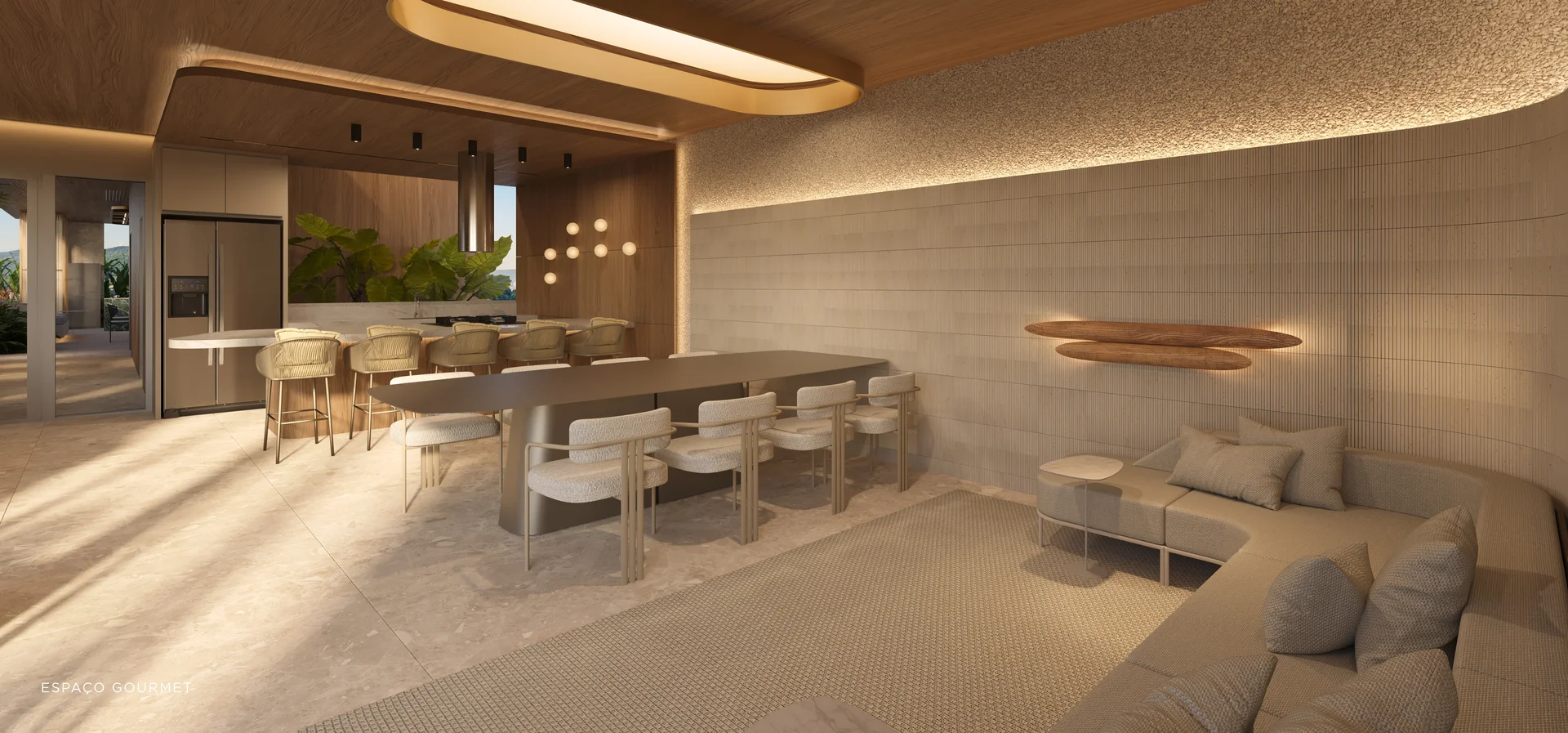 Espaço Gourmet Climatizado com Decoração Autoral no Rooftop