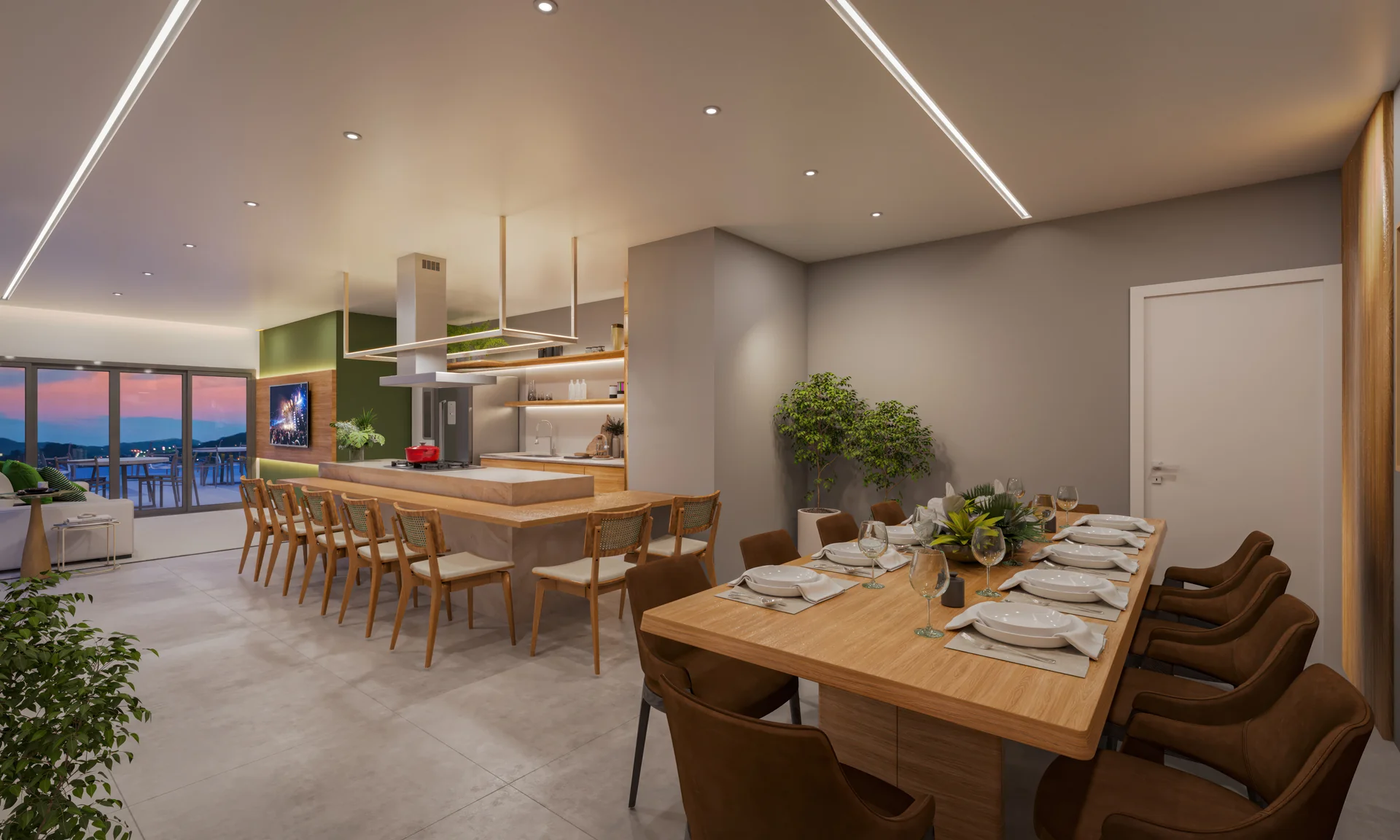 Espaço Gourmet Decorado e Climatizado