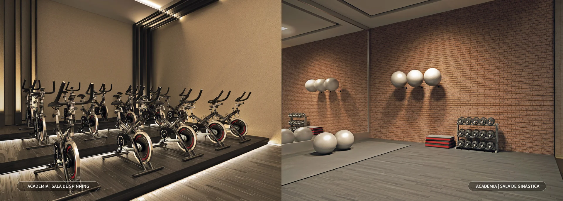 Academia Completa com Estúdio de Spinning e Sala de Ginástica