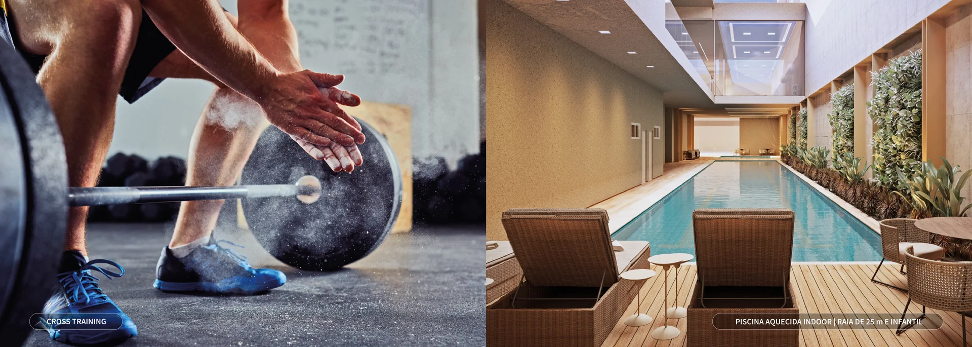 Piscina Indoor Aquecida com Raia de 25m e Piscina Infantil Coberta