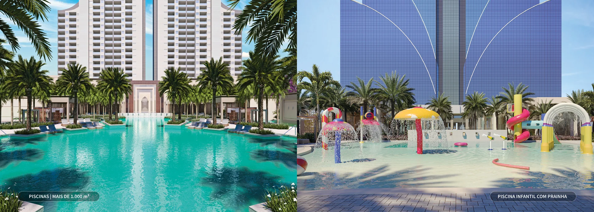 Piscina Infantil com Praia e Brinquedos Aquáticos