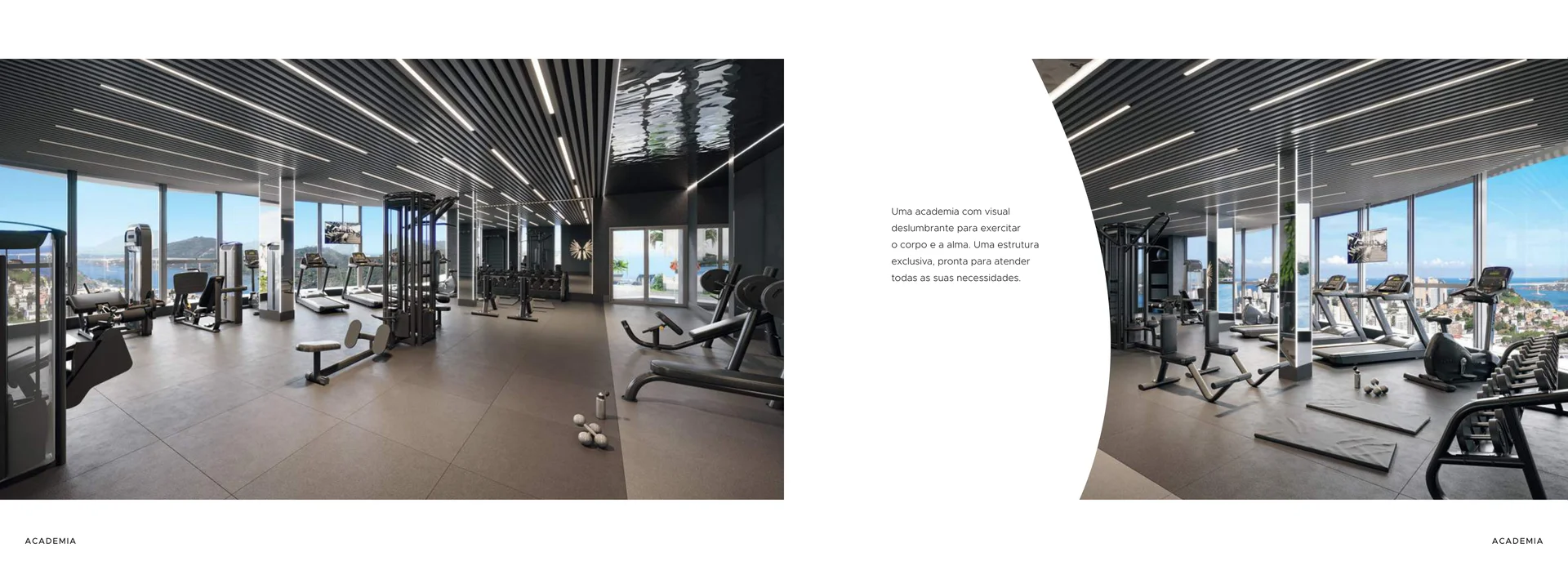 Academia Panorâmica com Vista 360° para a Cidade no 35º Andar