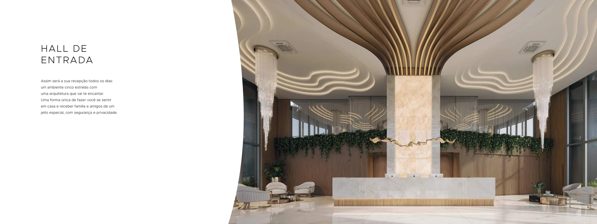 Hall de Entrada Nobre com Pé-Direito Duplo e Design Contemporâneo