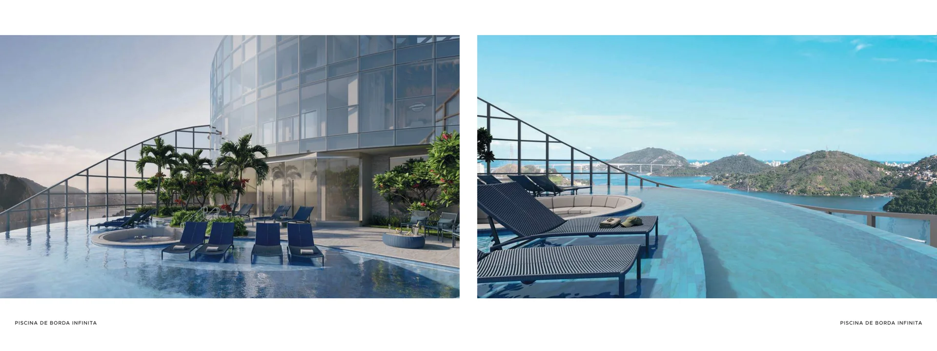 Piscina Suspensa de Borda Infinita com Vista de Cartão Postal no 35º Andar