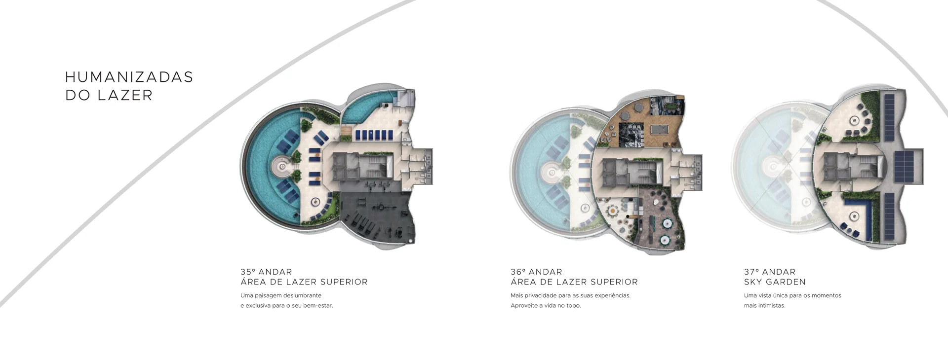 Planta Humanizada Lazer Rooftop Tríplex — 35º, 36º e 37º Andares