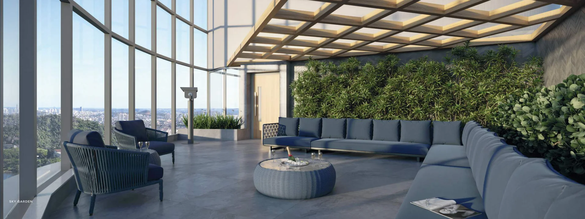 Sky Garden com Mirante Panorâmico a Mais de 110m no 37º Andar