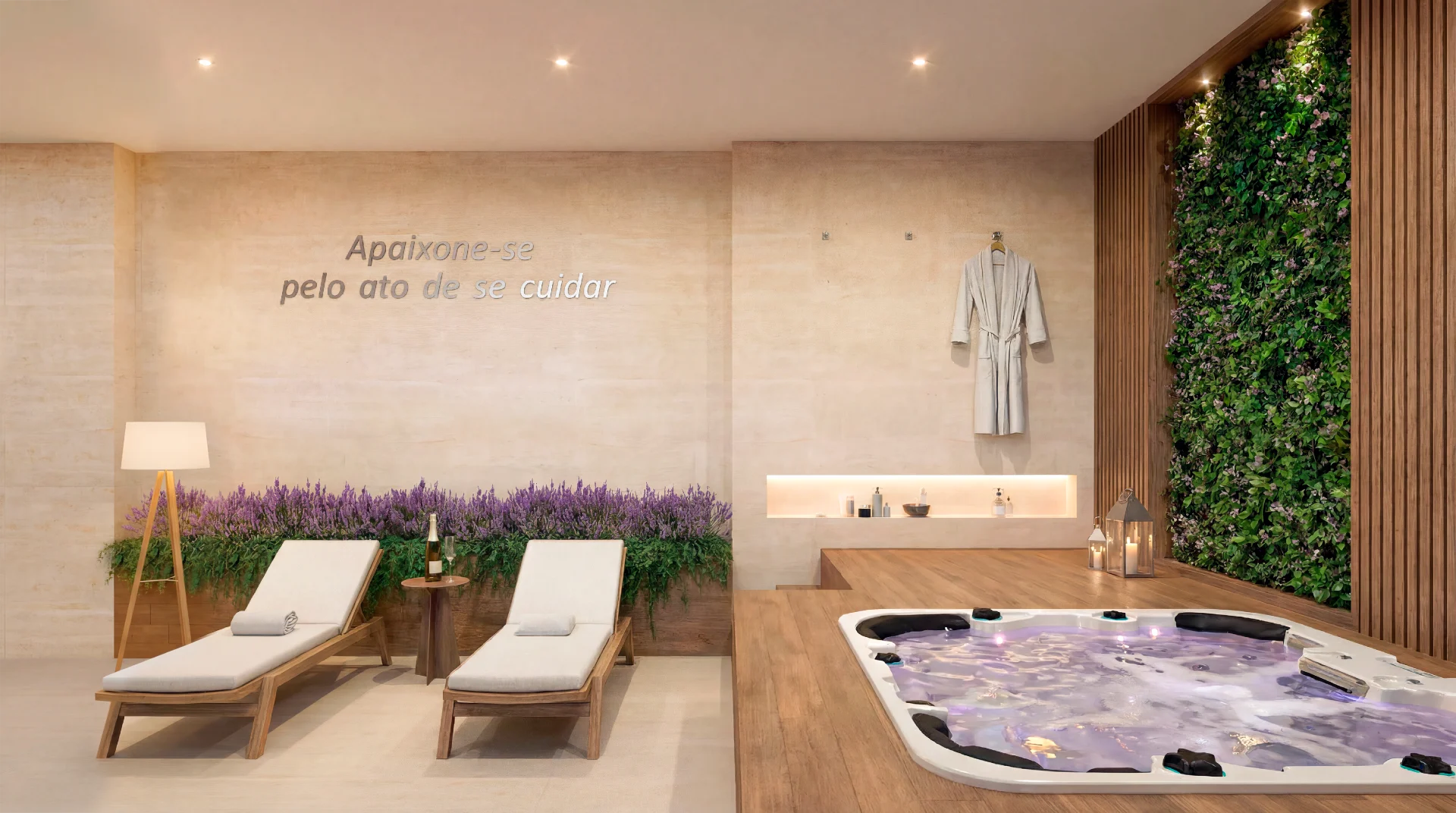 Espaço Zen com SPA de Hidromassagem Aquecida