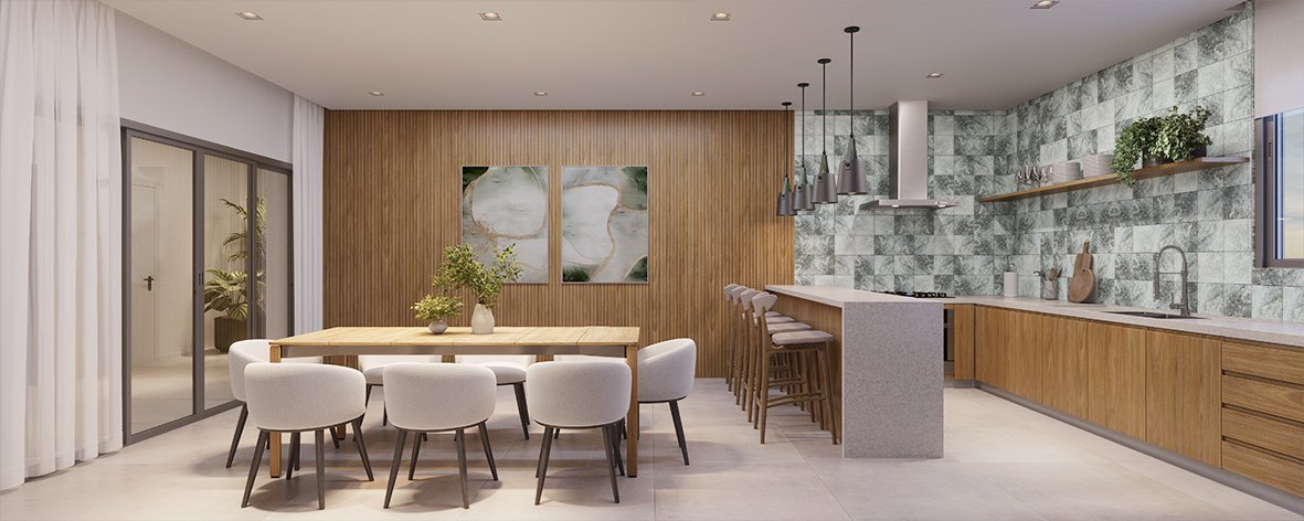 Espaço Gourmet sofisticado e equipado para confraternizações gastronômicas