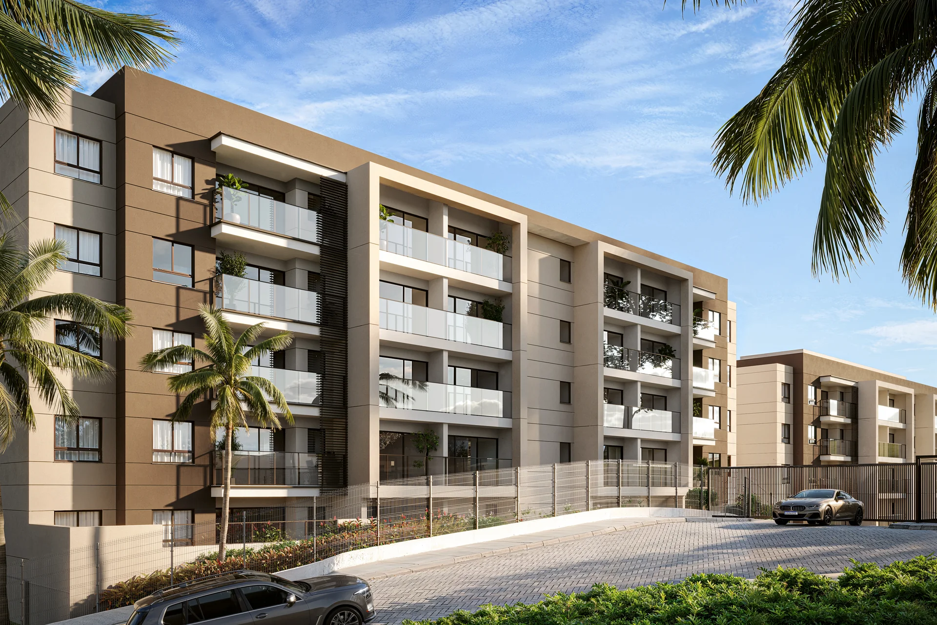 Fachada contemporânea do MOA Costa Alta na Praia de Iriri Anchieta Construtora Javé