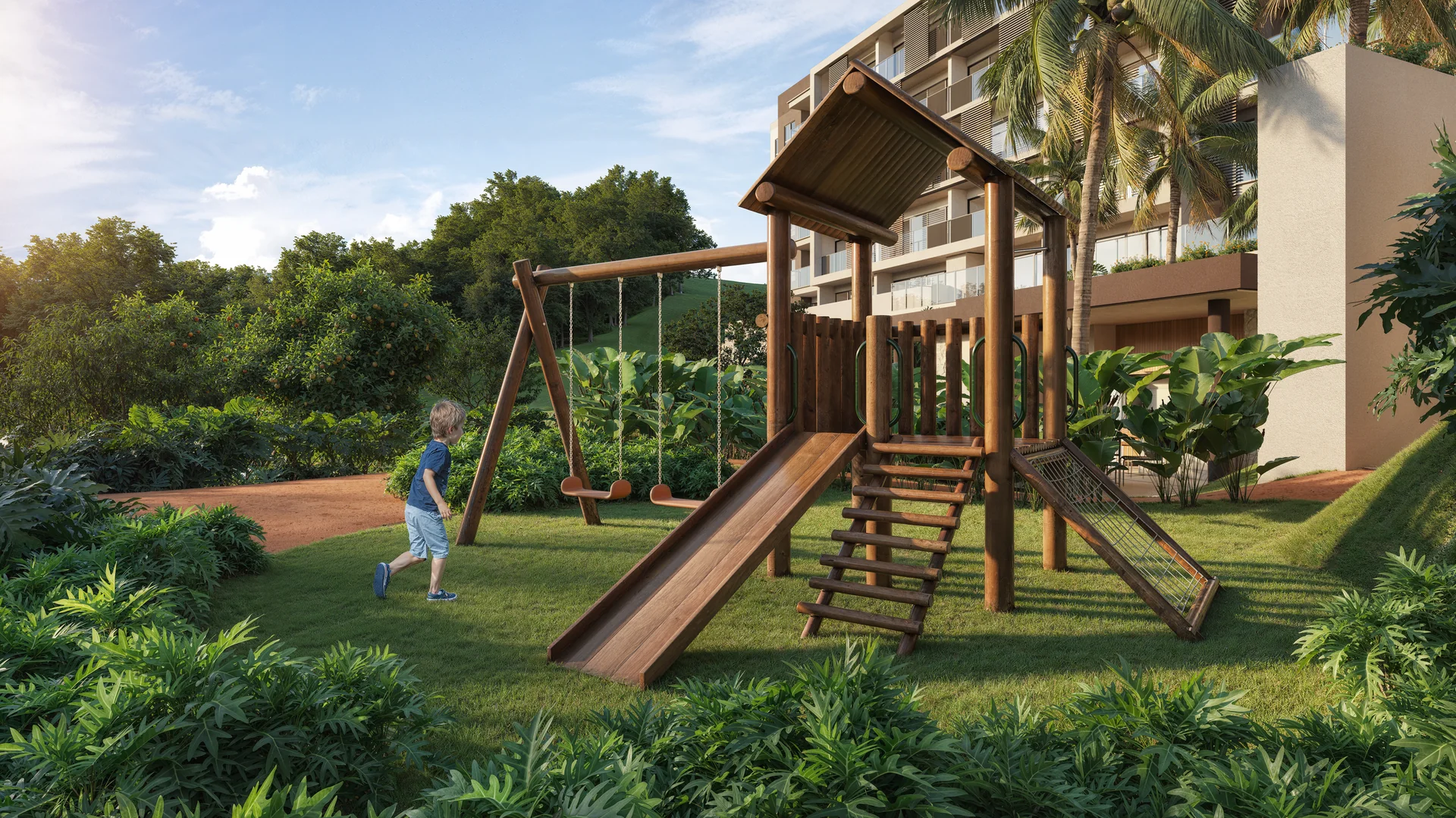 MOA Costa Alta — Perspectiva de lazer e arquitetura