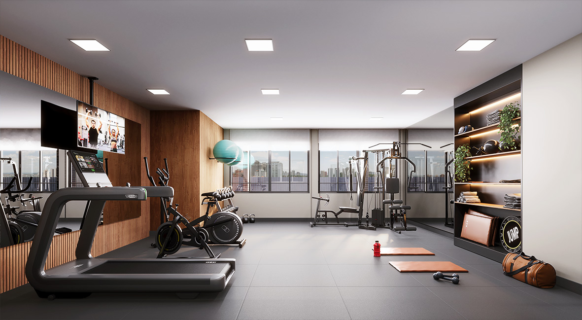 Academia Fitness climatizada e totalmente equipada pela ARGO