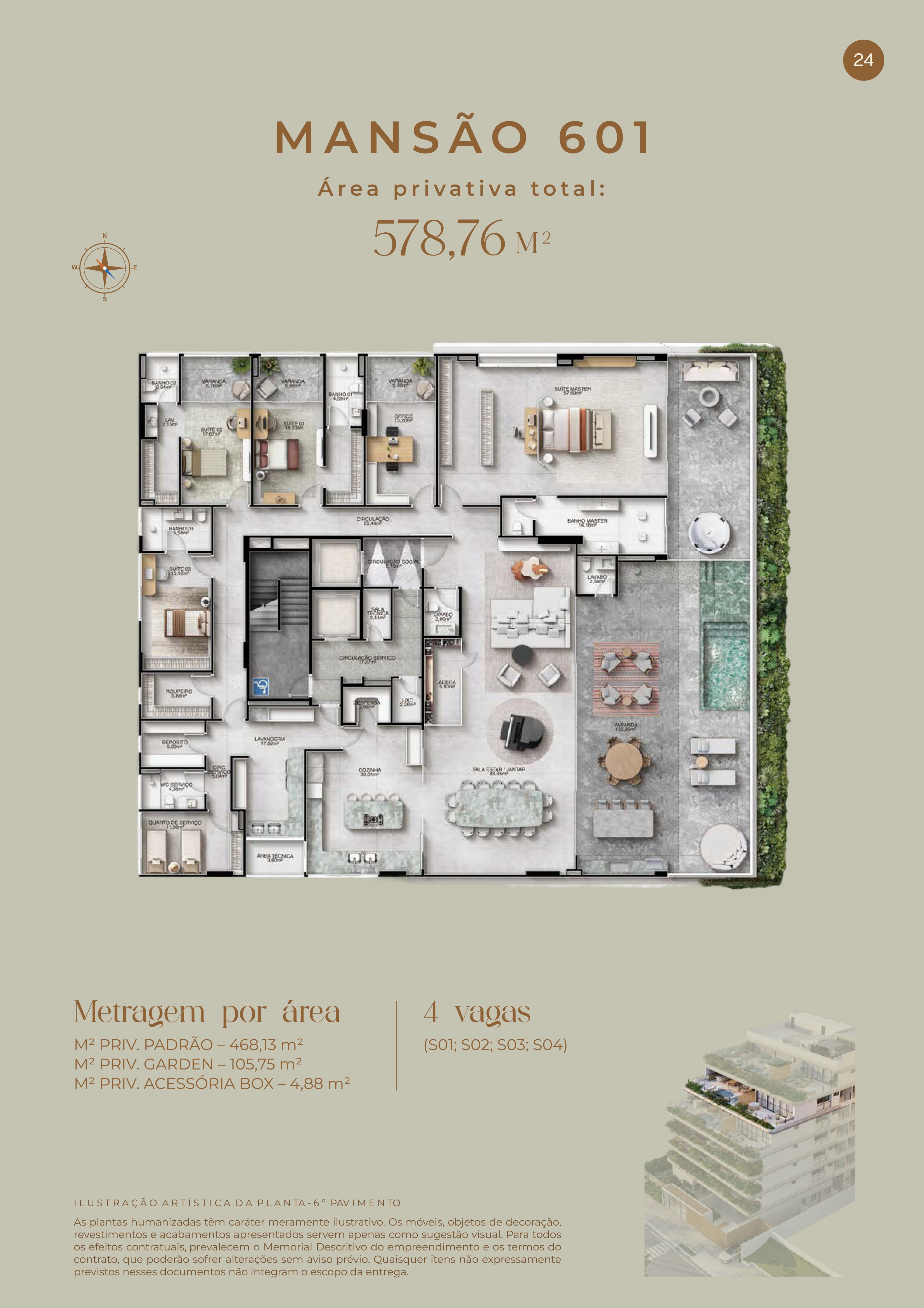 Planta Mansão 701 Duplex Cobertura Seven Mansões Suspensas Praia da Costa