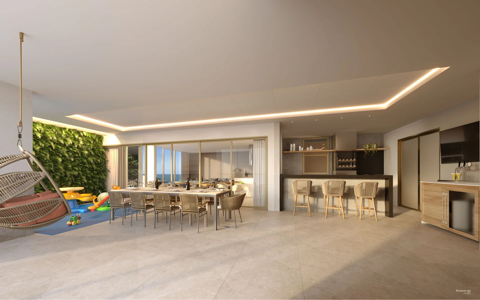 Space 177 — Perspectiva de lazer e arquitetura