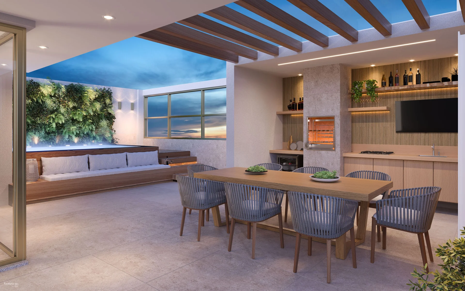 Space 177 — Perspectiva de lazer e arquitetura