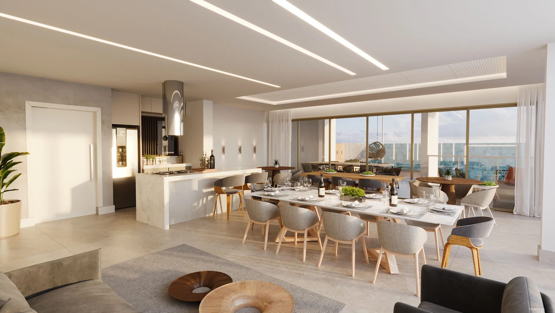 Space 177 — Perspectiva de lazer e arquitetura